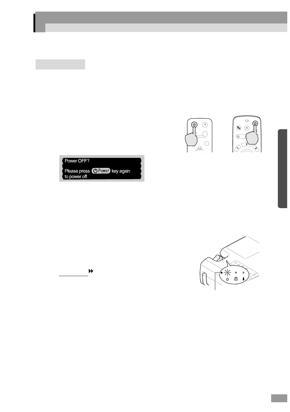 Turning off the projector, Procedure | Epson ELP-600 User Manual | Page 41 / 120