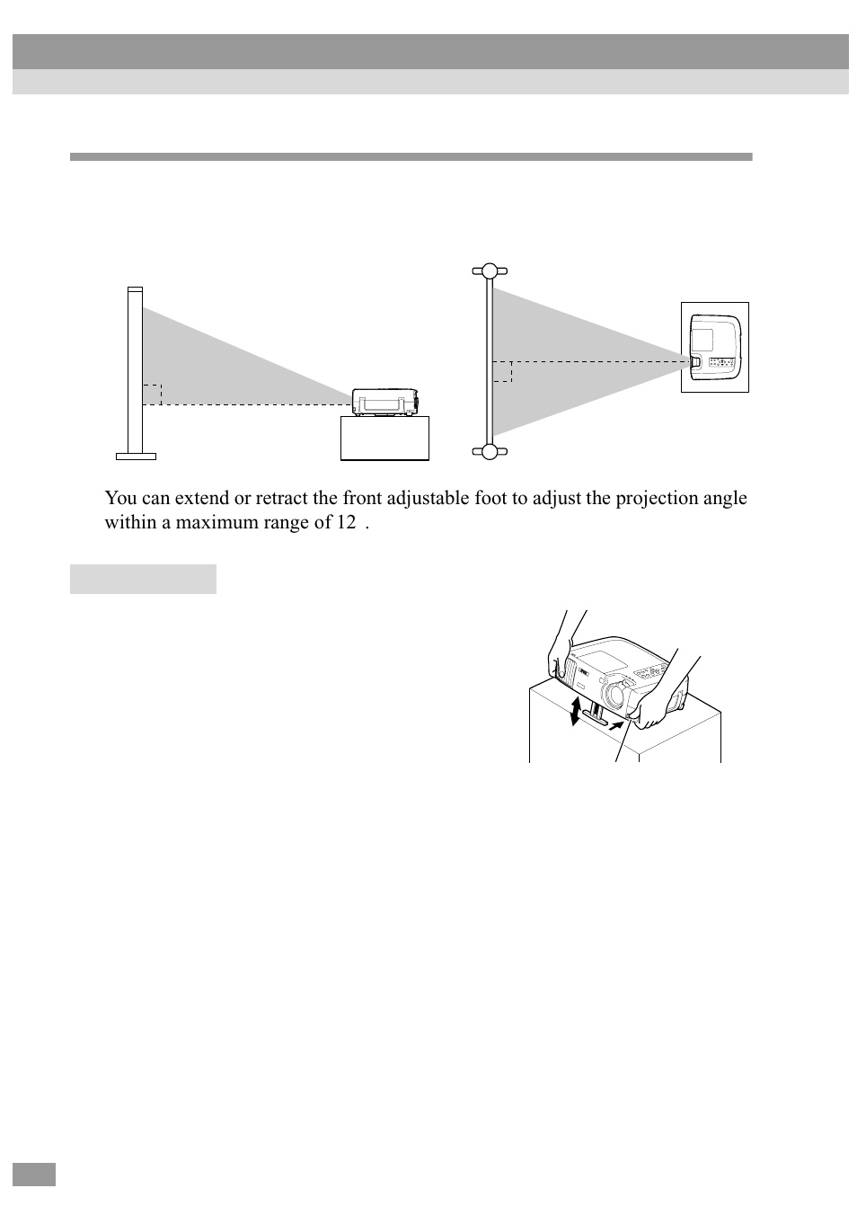 Adjusting the image angle, On (p.42), P.42) | Procedure | Epson ELP-600 User Manual | Page 44 / 120