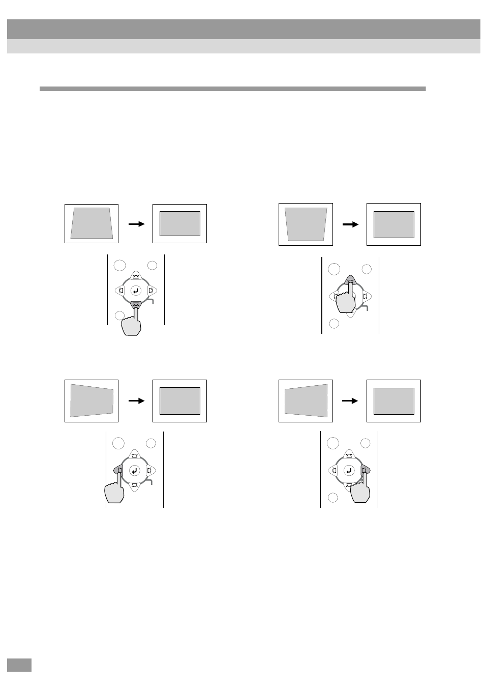 Correcting keystone distortion, P.44), Adjusting the screen image | Projector | Epson ELP-600 User Manual | Page 46 / 120
