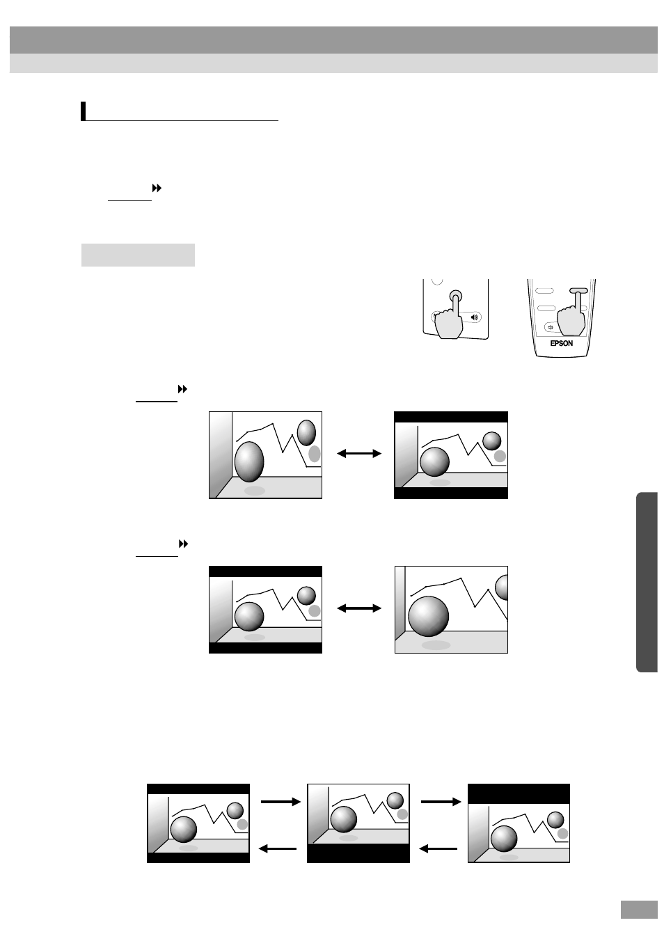 P.55, Procedure, Wide-screen projection | Epson ELP-600 User Manual | Page 57 / 120