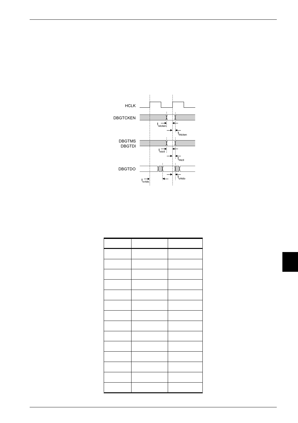 15 scan timing, 1 scan chain 1 cells, Scan timing -25 | Figure 9-10, Table 9-6, Scan chain 1 cells -25 | Epson ARM.POWERED ARM720T User Manual | Page 157 / 224
