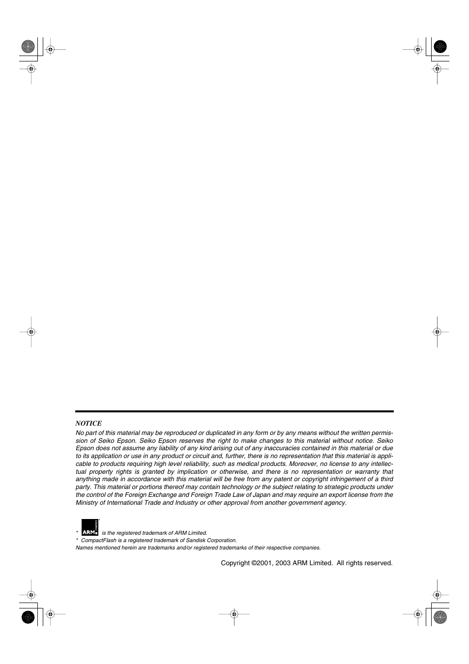 Epson ARM.POWERED ARM720T User Manual | Page 2 / 224