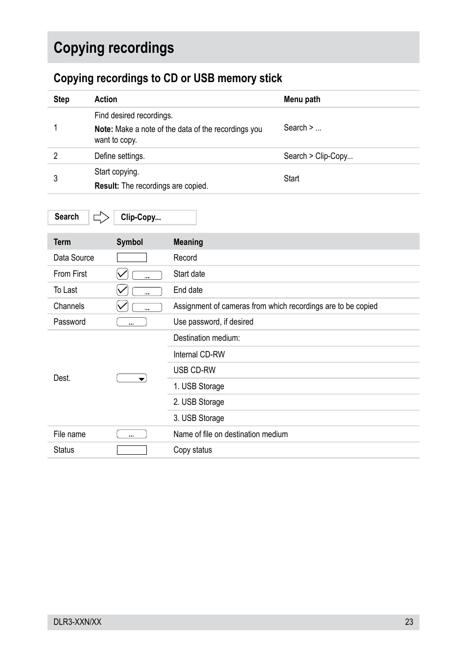 Copying recordings | Epson DLR3-08N/410CD User Manual | Page 23 / 64