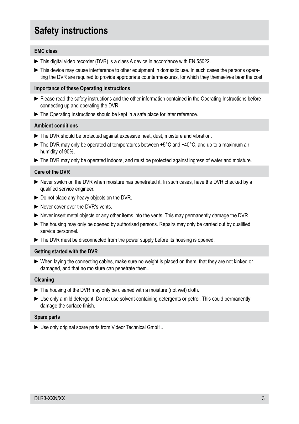 Safety instructions | Epson DLR3-08N/410CD User Manual | Page 3 / 64