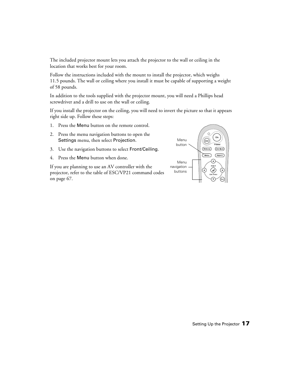 Epson PRO CINEMA 800 User Manual | Page 17 / 80