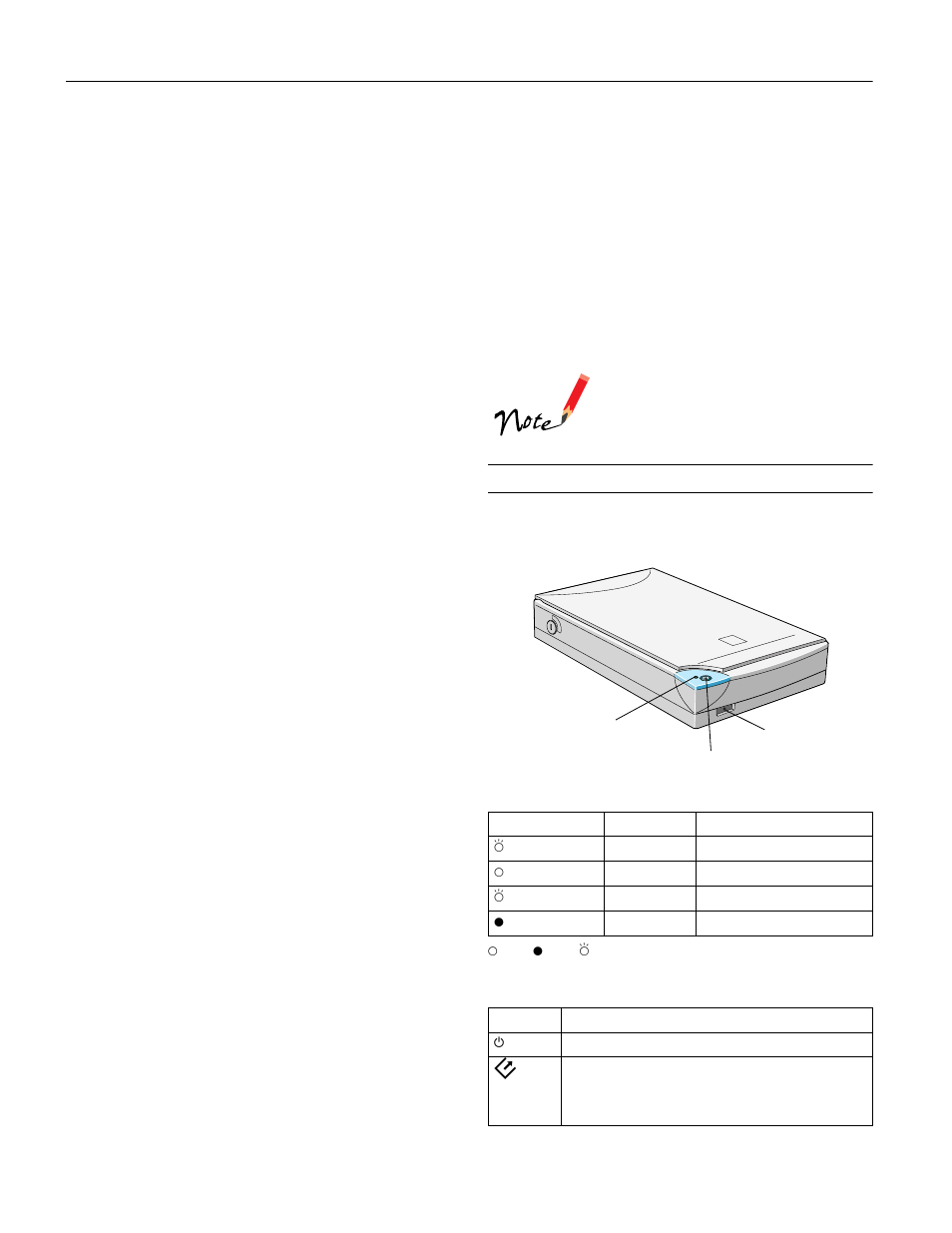Document specifications, Lights and buttons, Epson perfection 636 | Light and buttons | Epson Perfection 636 User Manual | Page 4 / 6