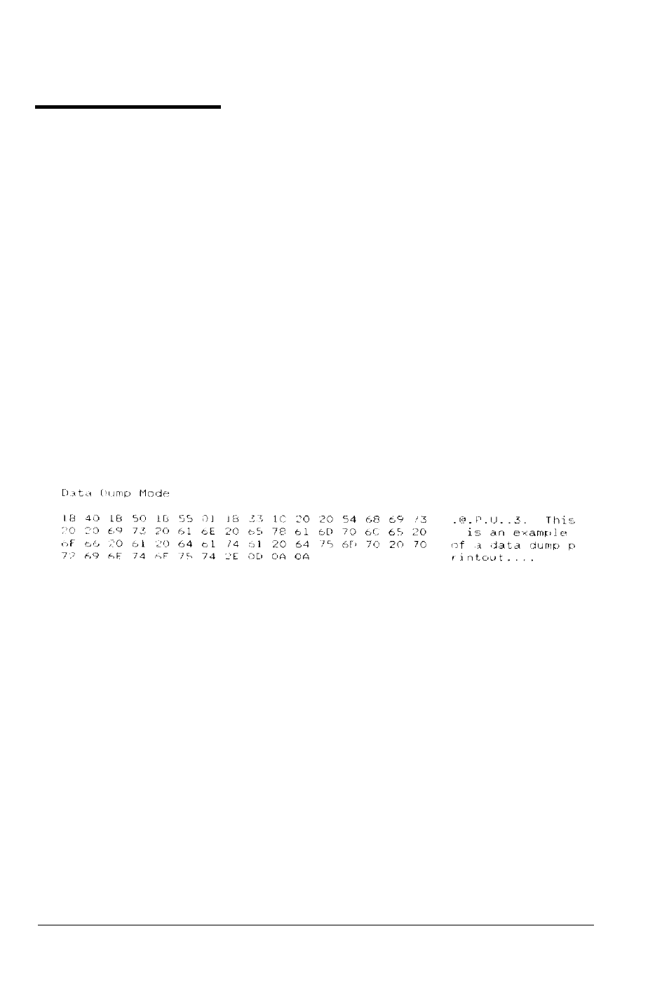 Data dump mode | Epson 5000 User Manual | Page 77 / 154