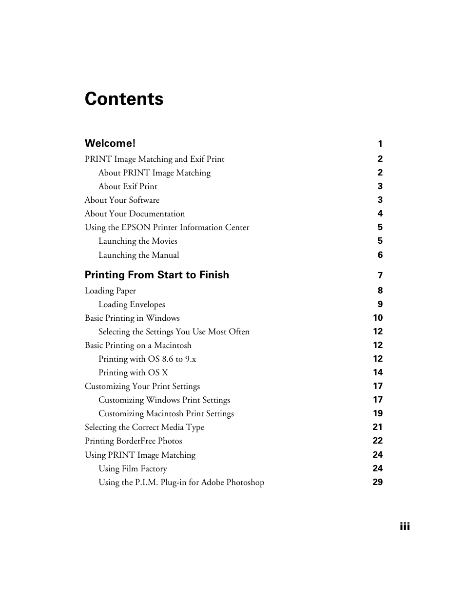 Epson B163A User Manual | Page 3 / 81