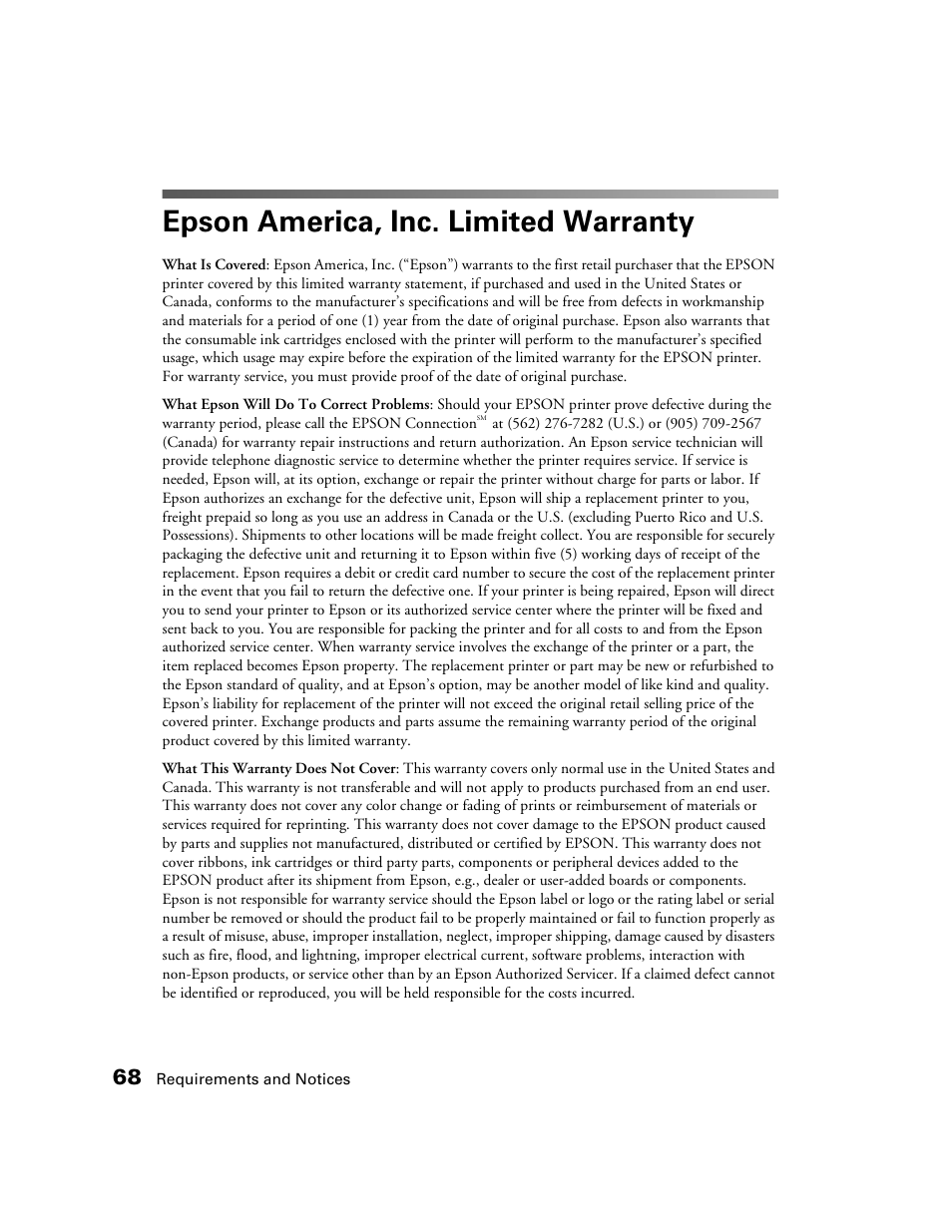 Epson america, inc. limited warranty | Epson B163A User Manual | Page 73 / 81