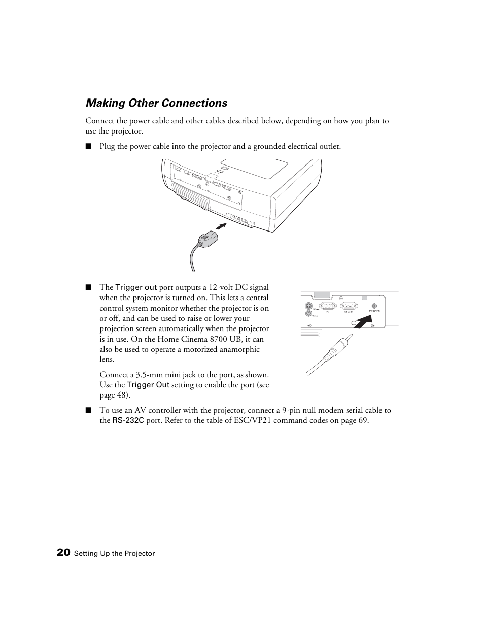 Making other connections | Epson POWERLITE 8350 User Manual | Page 20 / 80