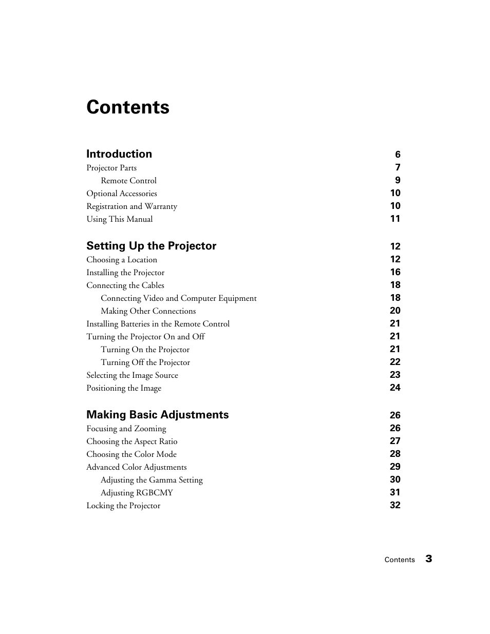 Epson POWERLITE 8350 User Manual | Page 3 / 80