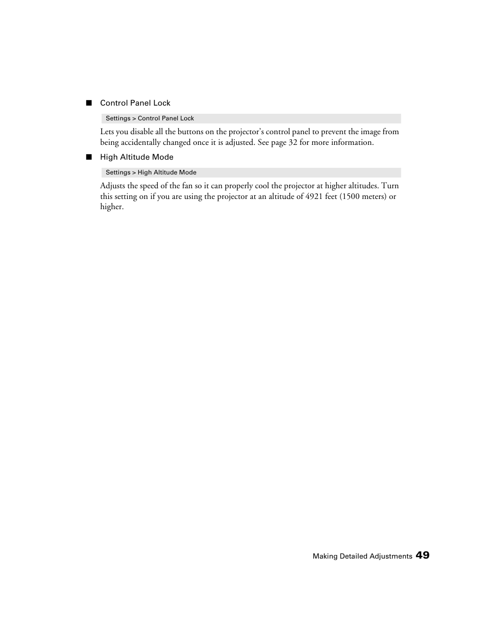 Epson POWERLITE 8350 User Manual | Page 49 / 80