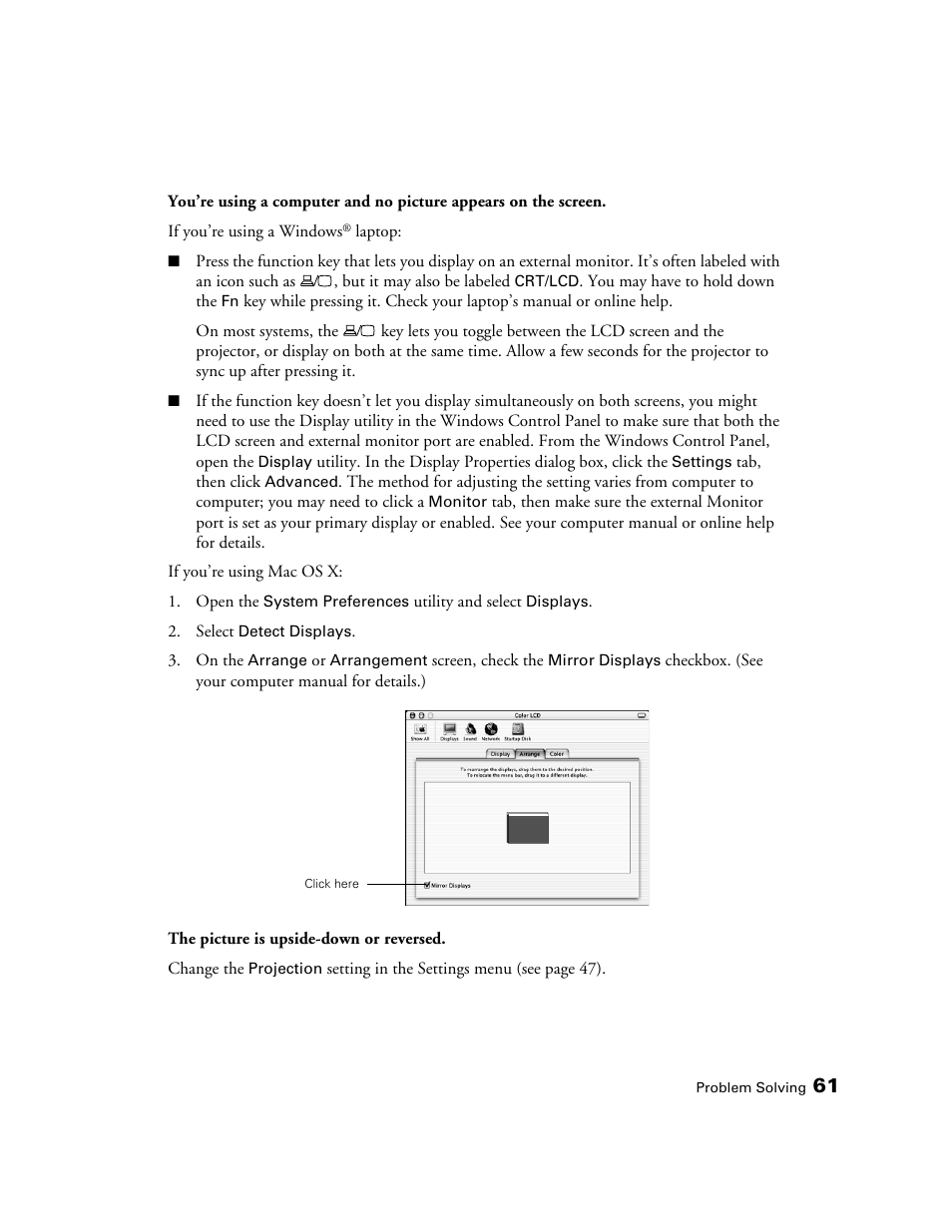 Epson POWERLITE 8350 User Manual | Page 61 / 80