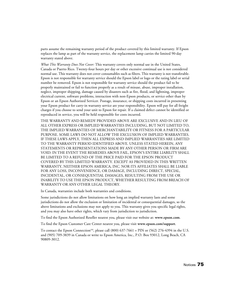 Epson POWERLITE 8350 User Manual | Page 75 / 80