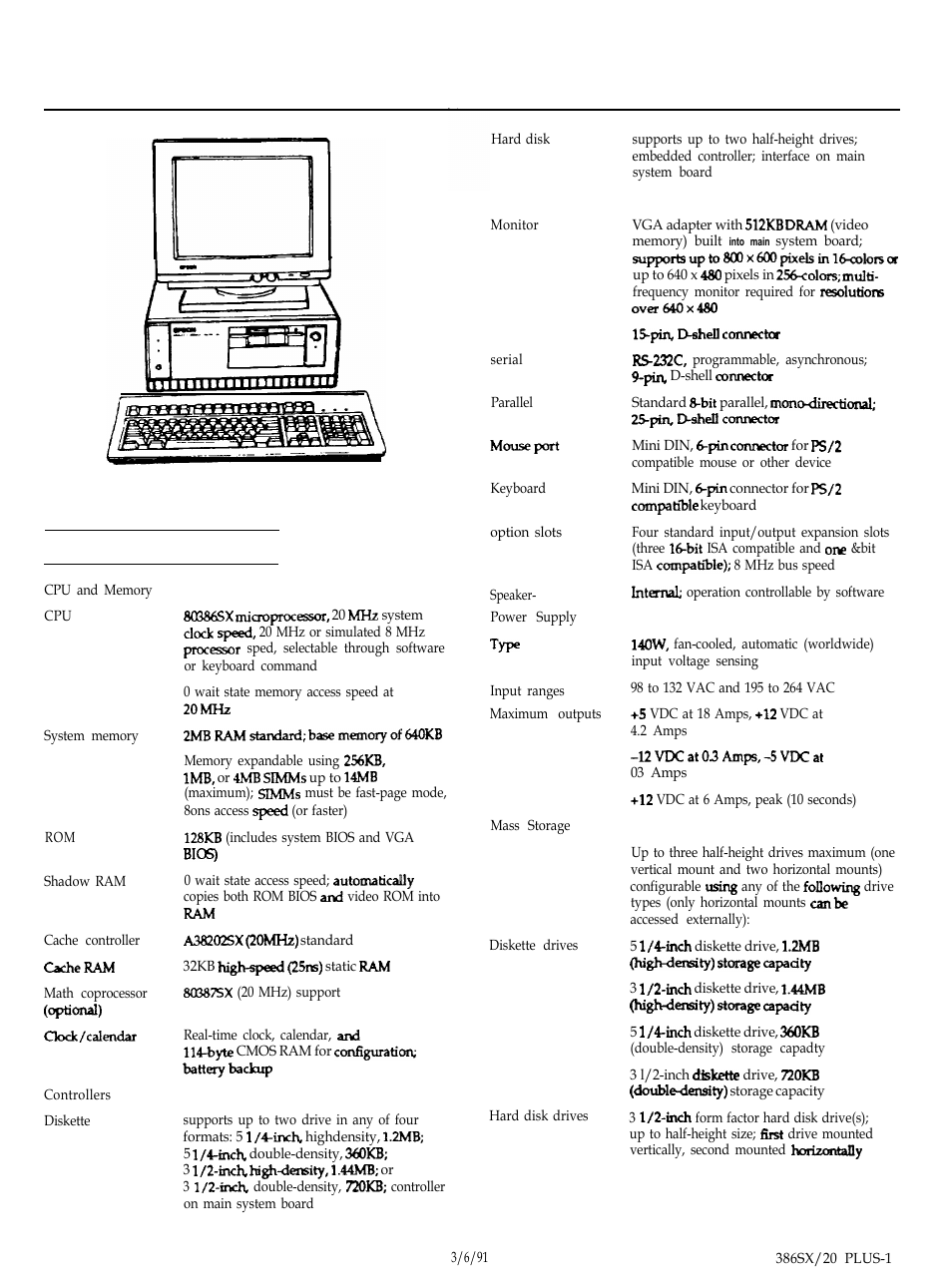 Epson EQUITY 386SX/20 PLUS User Manual | 6 pages