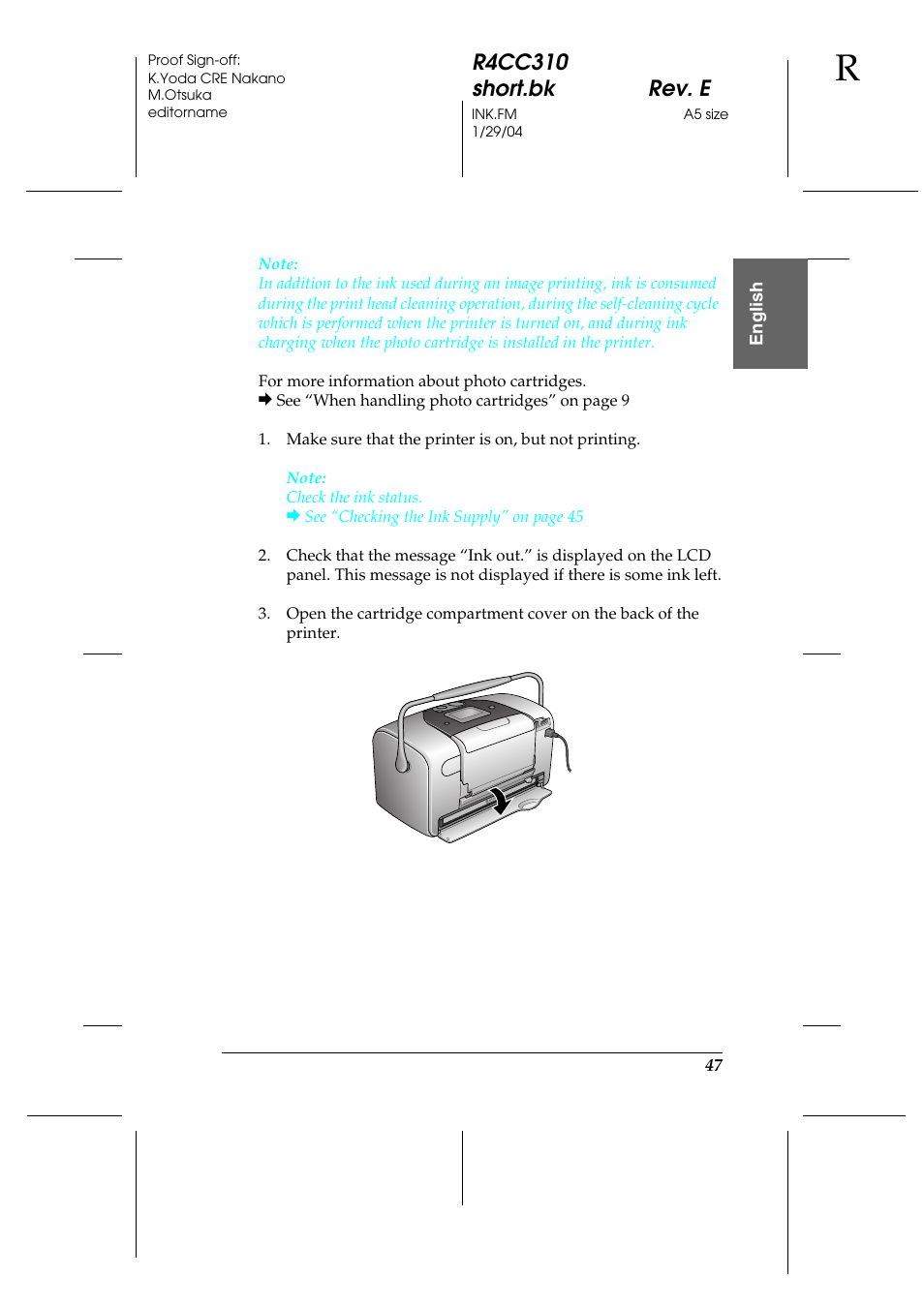 R4cc310 short.bk rev. e | Epson A251B User Manual | Page 47 / 86