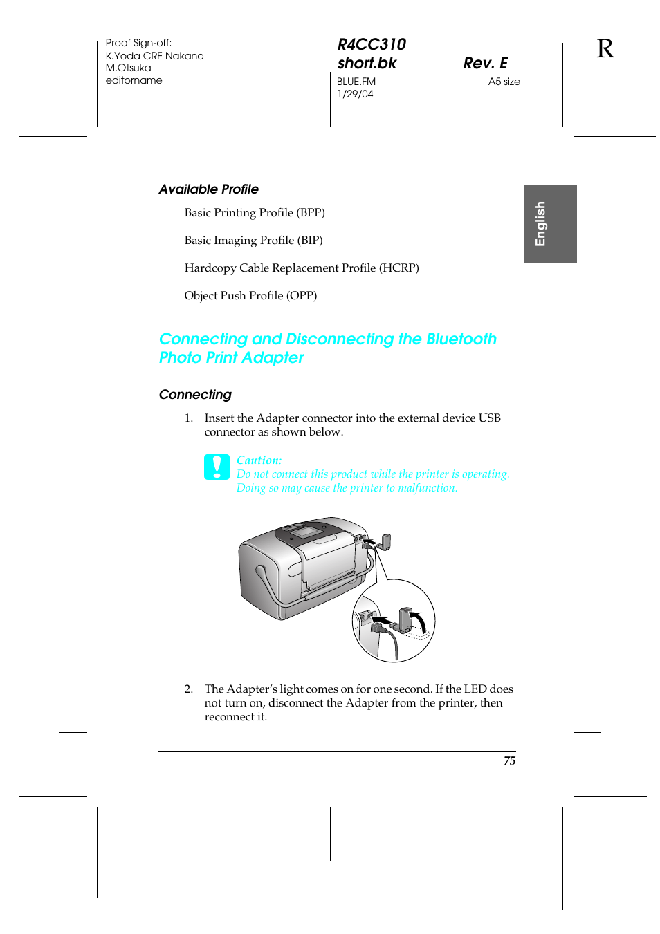 Epson A251B User Manual | Page 75 / 86