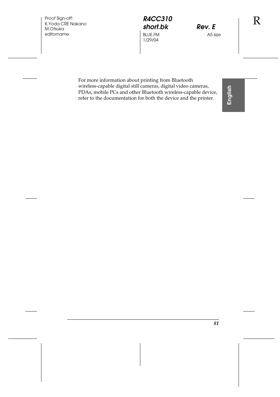 Epson A251B User Manual | Page 81 / 86