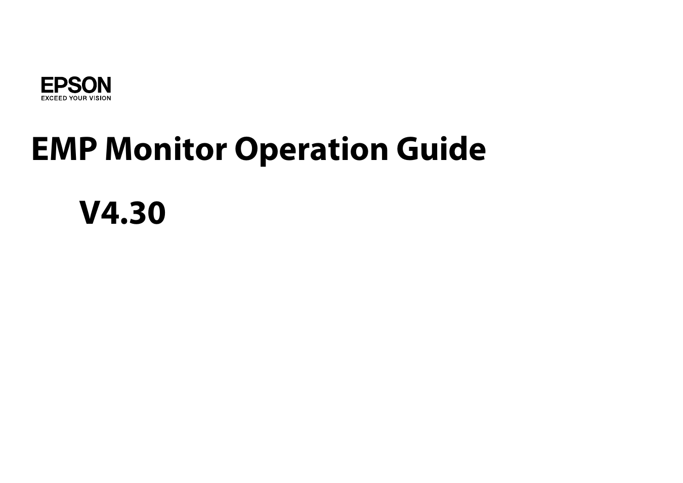 Epson EMP MONITOR OPERATION V4.30 User Manual | 42 pages