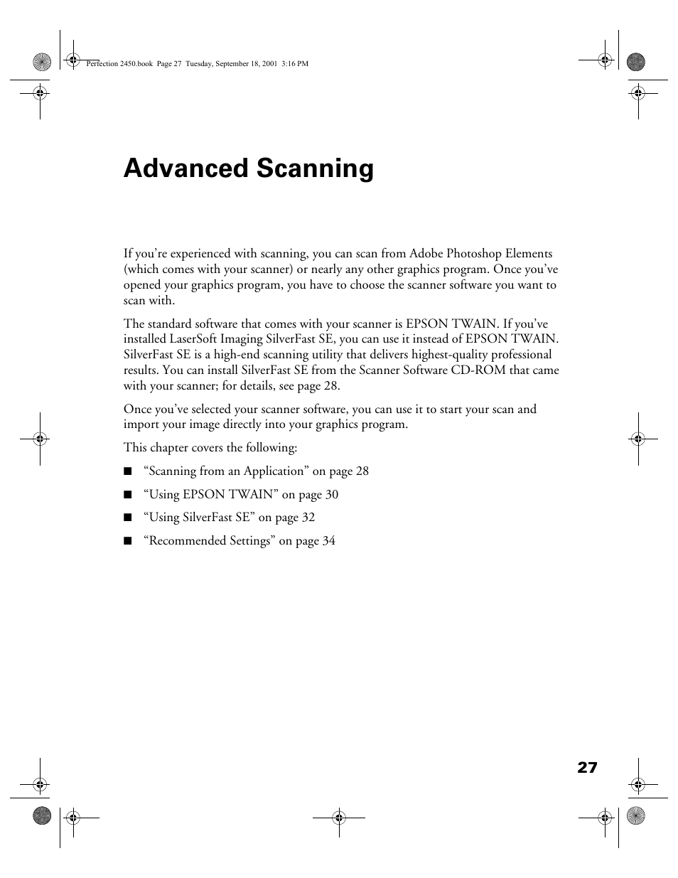 Advanced scanning | Epson Prefection 2450 User Manual | Page 31 / 58