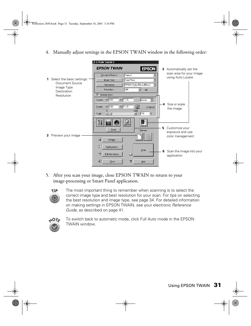 Epson Prefection 2450 User Manual | Page 35 / 58