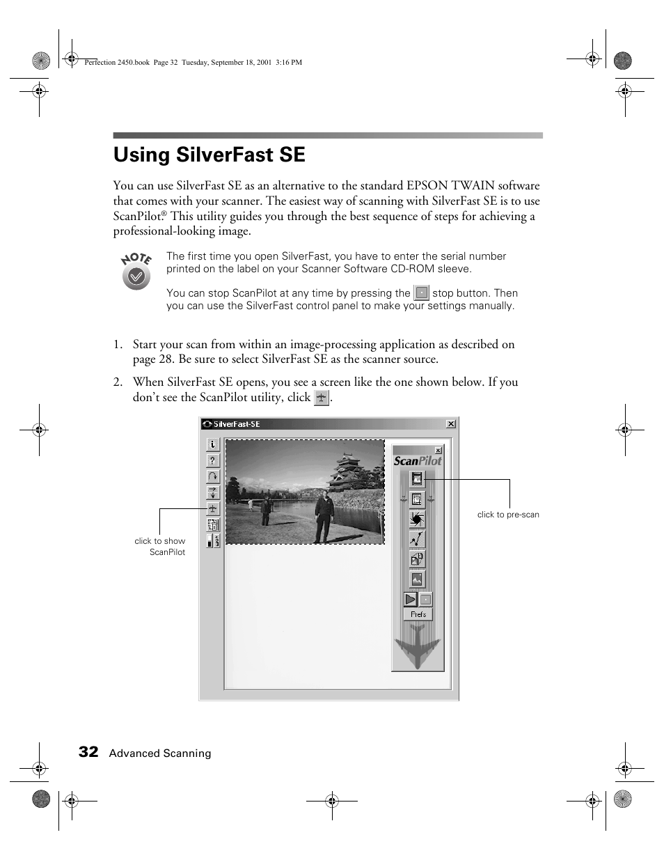 Using silverfast se | Epson Prefection 2450 User Manual | Page 36 / 58