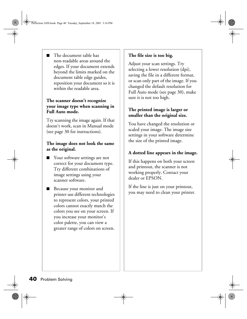 Epson Prefection 2450 User Manual | Page 44 / 58