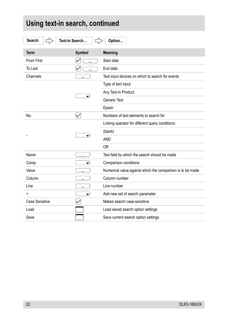 Using text-in search, continued | Epson DLR3-16N/410CDV User Manual | Page 22 / 64