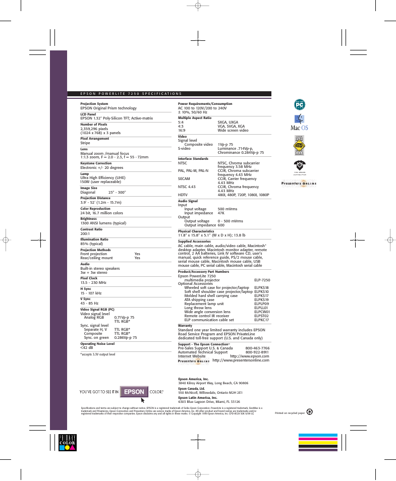 Epson 1300 User Manual | Page 2 / 2