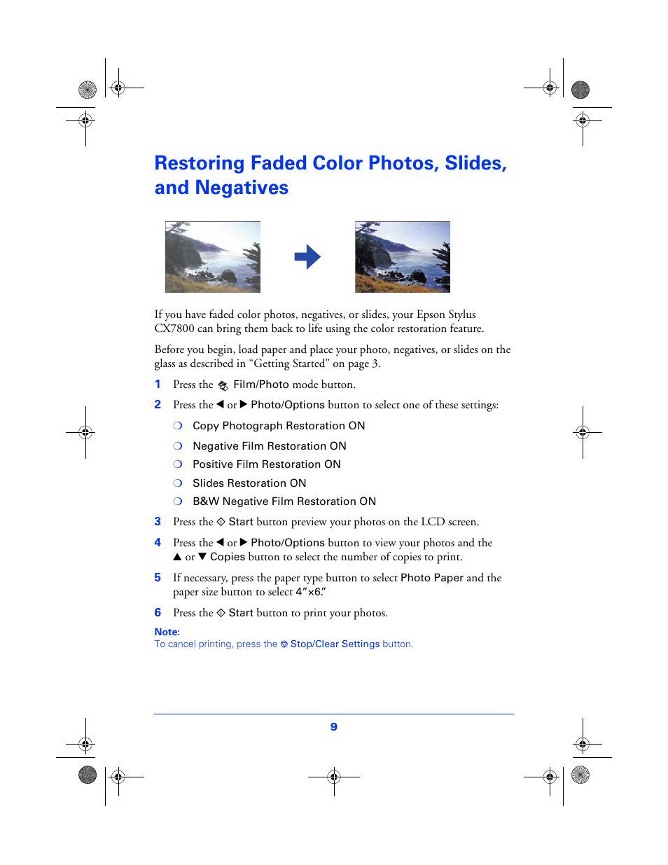 Epson All in One Stylus CX7800 User Manual | Page 9 / 12