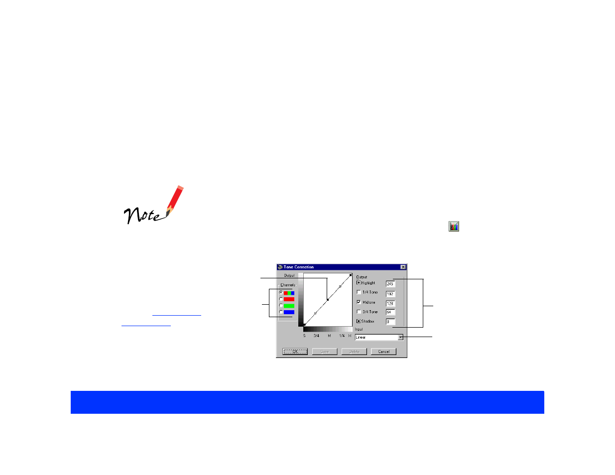 Using the color buttons, Using tone correction, Using the | Color buttons | Epson 1200S User Manual | Page 44 / 103