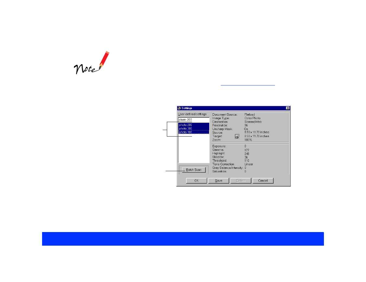 Batch scanning, Batch, Scanning | Epson 1200S User Manual | Page 49 / 103