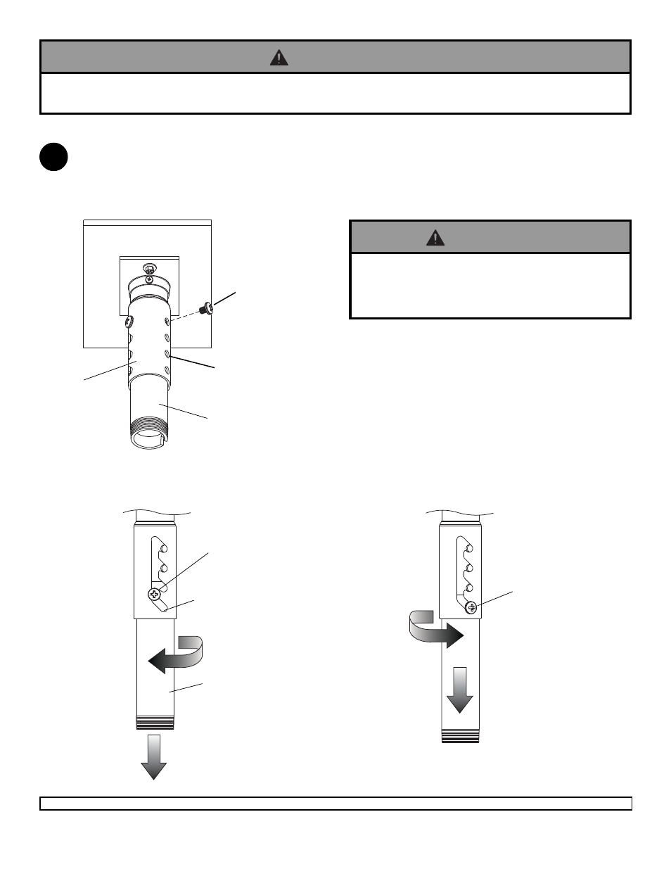 Adjustment of extension column, Warning | Epson ELPMBC01 User Manual | Page 5 / 6