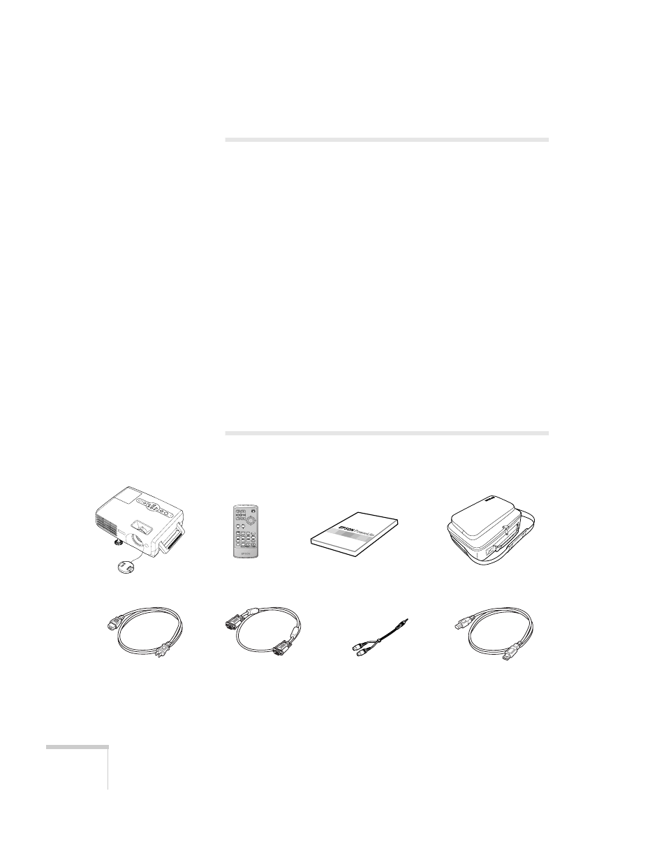 Registration and warranty, Unpacking the projector, Registration and warranty unpacking the projector | Epson 61p User Manual | Page 10 / 116