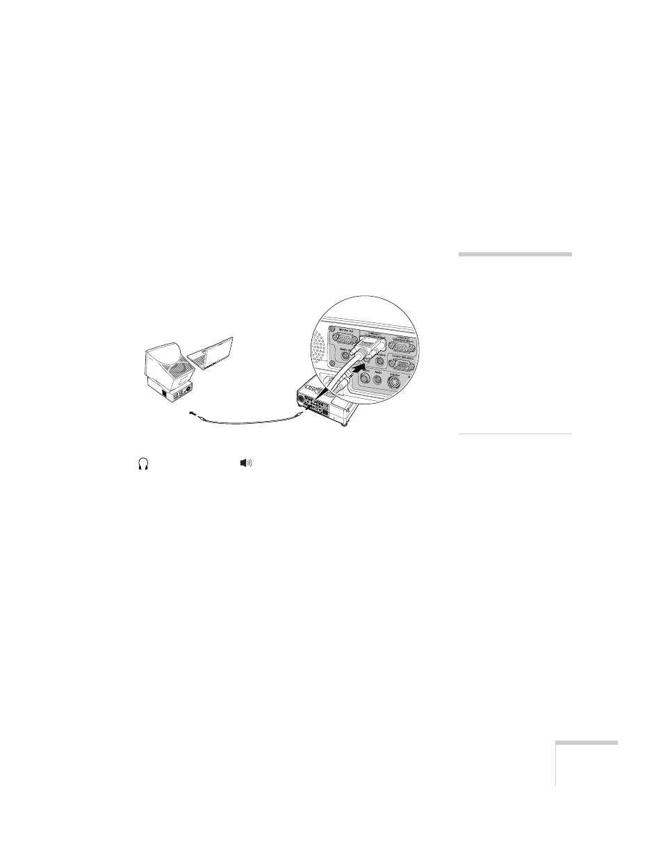 Playing sound through the projector | Epson 61p User Manual | Page 21 / 116