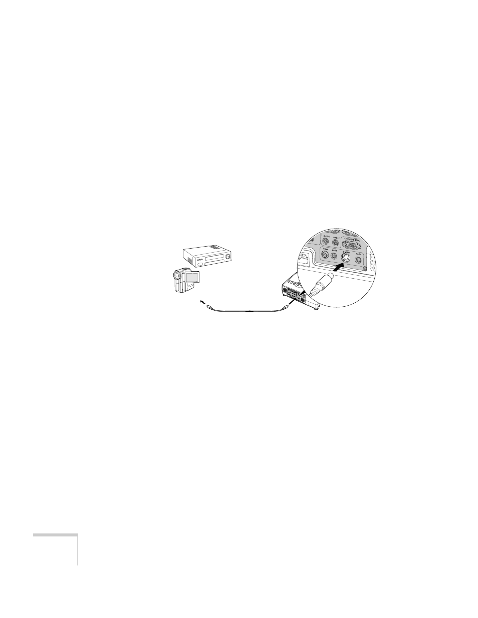 Connecting an s-video source | Epson 61p User Manual | Page 24 / 116