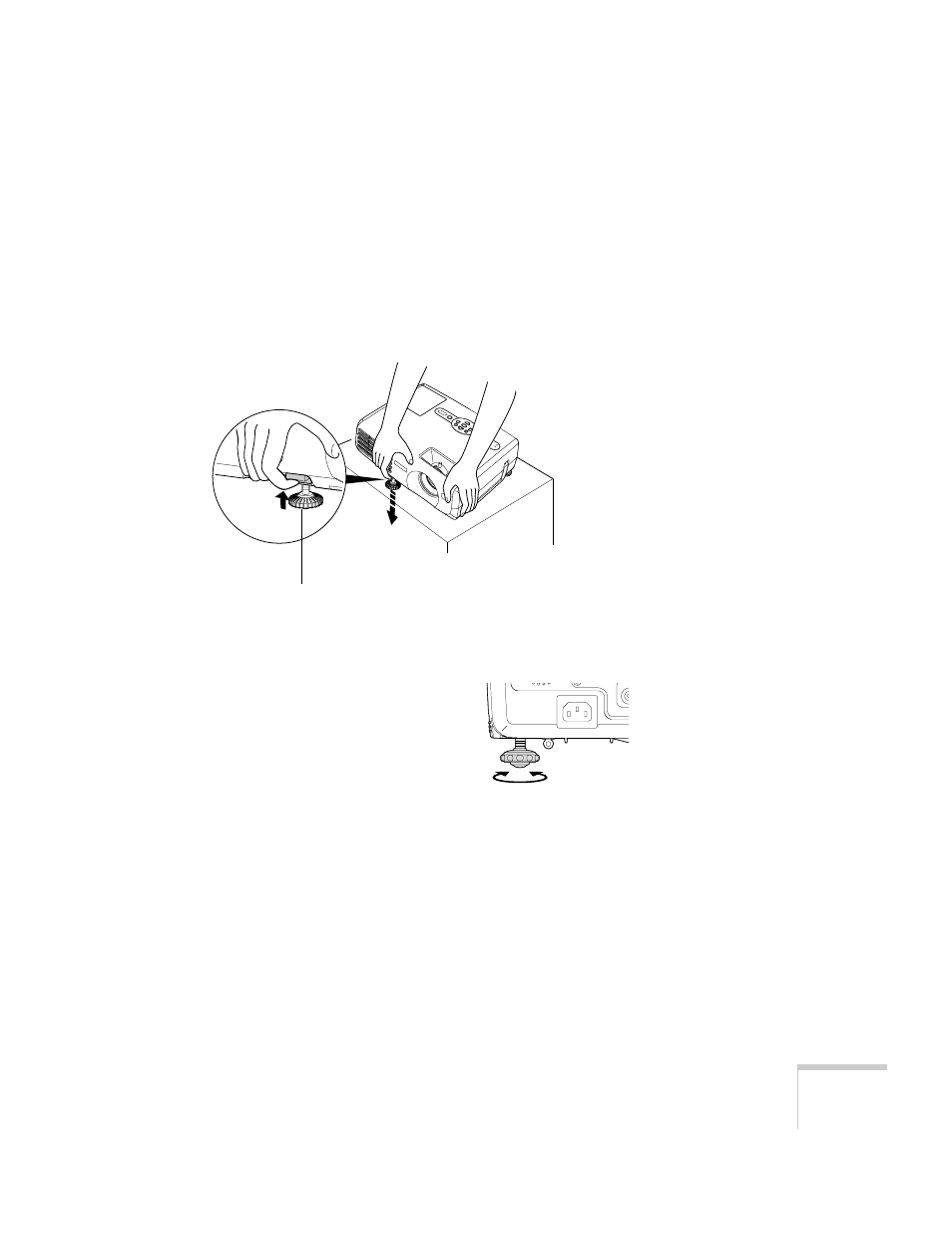 Adjusting the height of your image | Epson 61p User Manual | Page 37 / 116