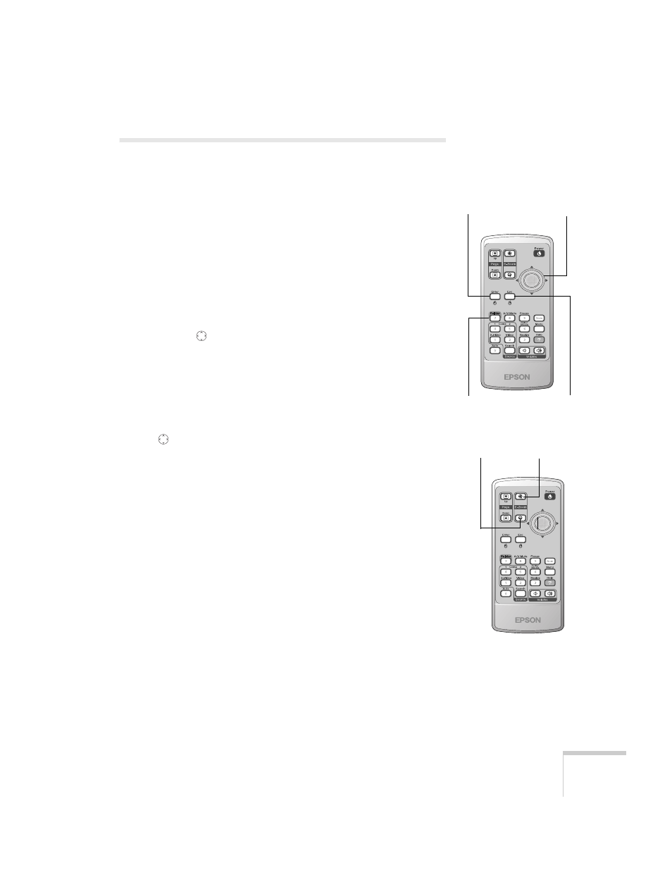 Using the remote control as a wireless mouse | Epson 61p User Manual | Page 47 / 116