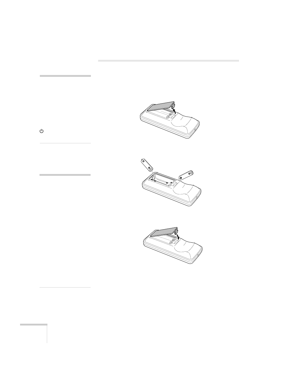 Replacing the batteries | Epson 61p User Manual | Page 48 / 116