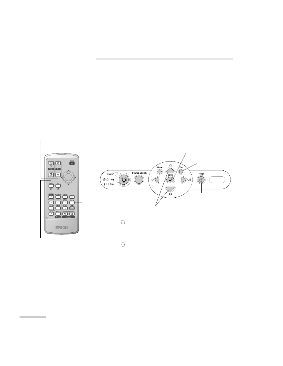 Using on-screen help | Epson 61p User Manual | Page 80 / 116