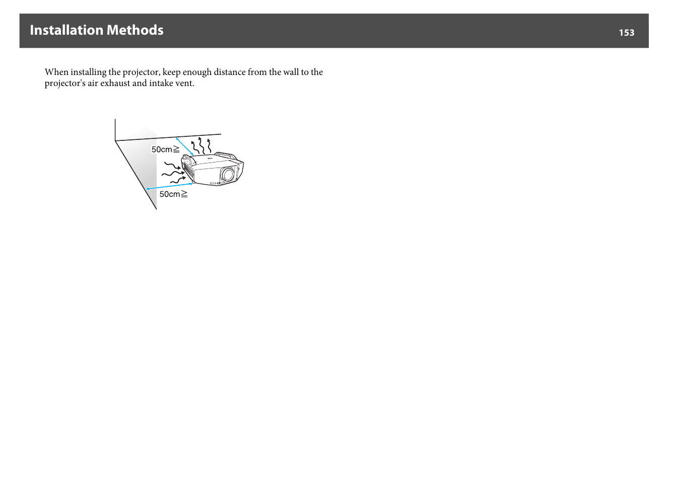 Installation methods | Epson Z8250NL User Manual | Page 153 / 256