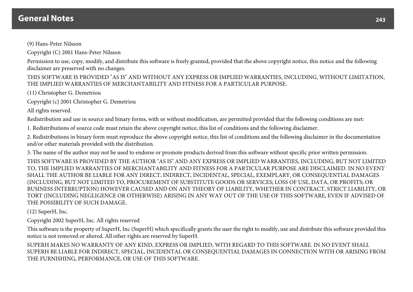 Epson Z8250NL User Manual | Page 243 / 256