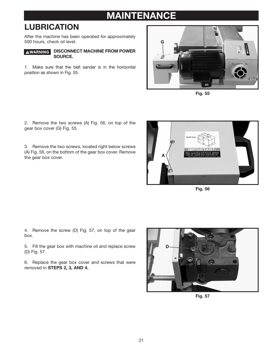 Maintenance, Lubrication | Epson 31-396 User Manual | Page 21 / 24