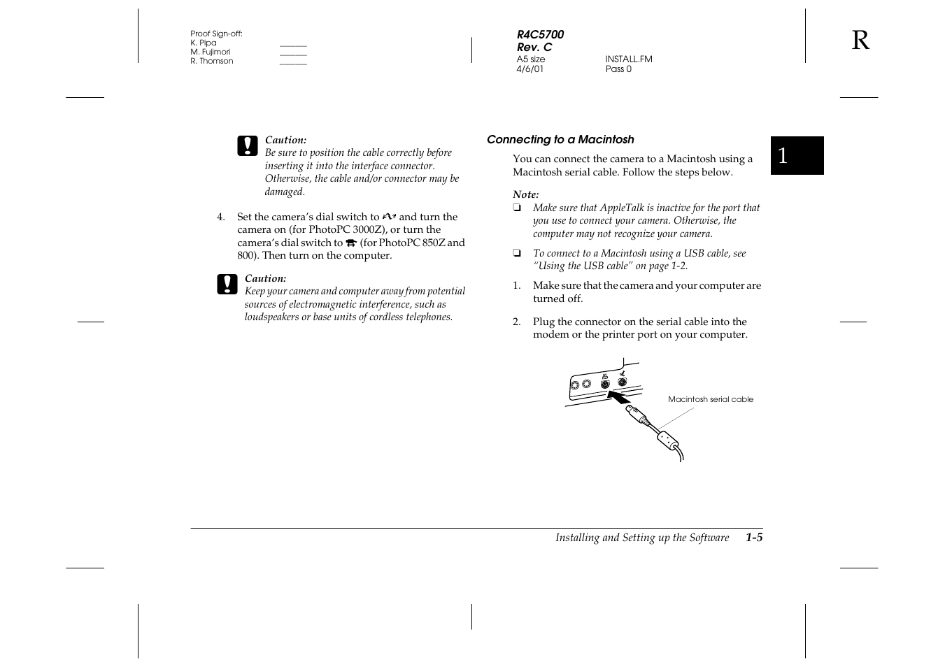 Connecting to a macintosh | Epson 4012033-00 XXX User Manual | Page 14 / 81