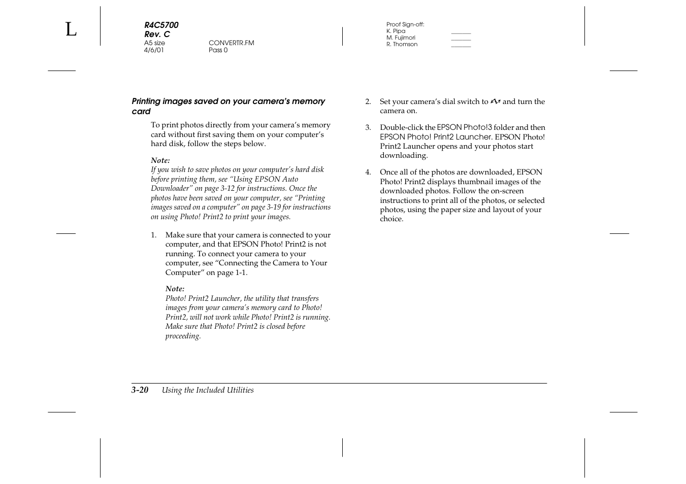 Printing images saved on your camera’s memory card | Epson 4012033-00 XXX User Manual | Page 67 / 81