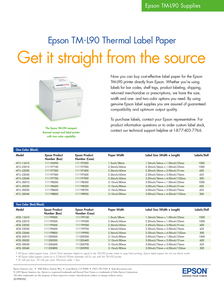 Epson AT1L-13410 User Manual | 1 page