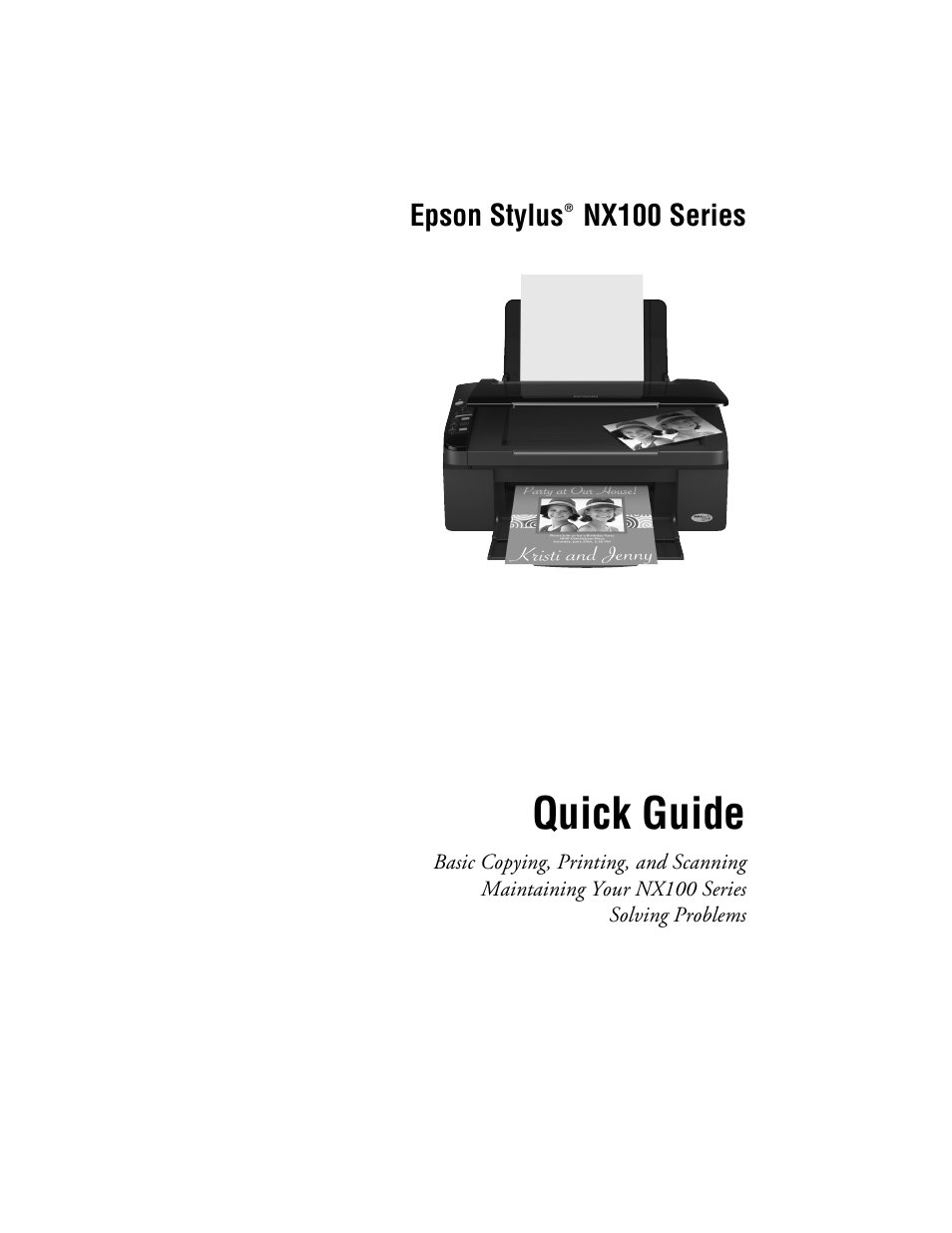 Epson NX100 User Manual | 40 pages