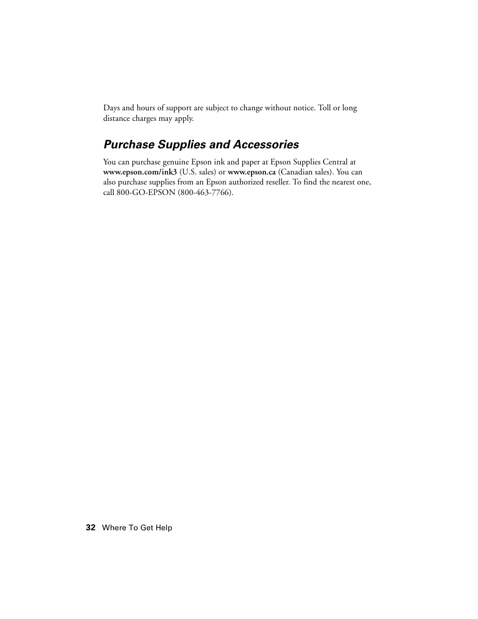 Purchase supplies and accessories | Epson NX100 User Manual | Page 32 / 40