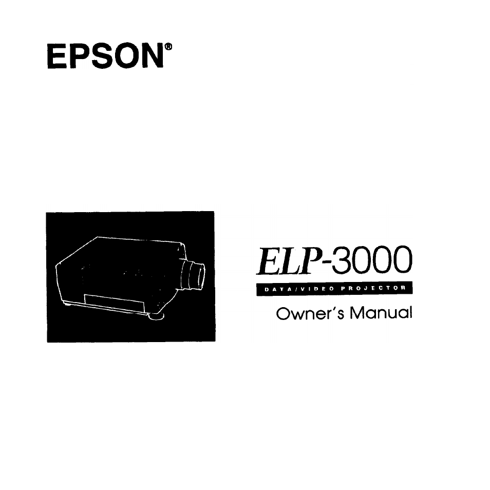 Epson ELP-3000 User Manual | 103 pages