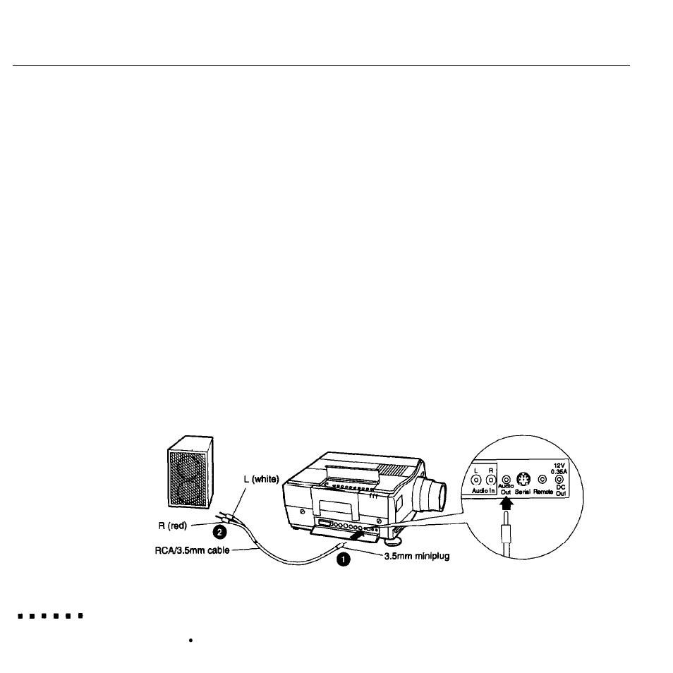 Connecting to an external speaker or pa system | Epson ELP-3000 User Manual | Page 31 / 103